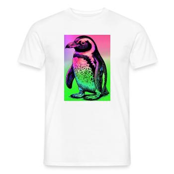 penguin - Men's T-Shirt - white - Front - AI Model Male 178 dark (178cm)