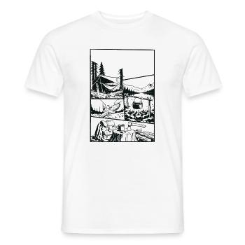 Wild Enough Camping Adventure - Men's T-Shirt - white - Front - AI Model Male 178 dark (178cm)