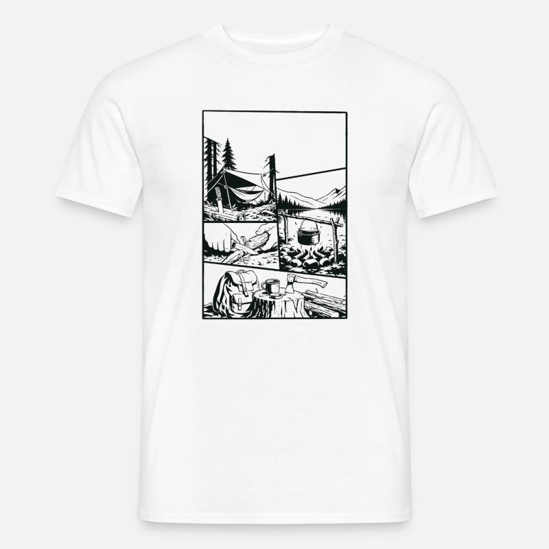 Wild Genug Camping Abenteuer - Männer T-Shirt - Weiß