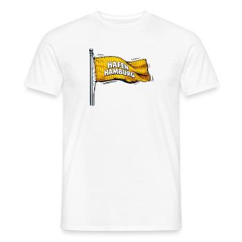 Hafen Hamburg Gelbe Flagge - Männer T-Shirt - Weiß - Vorne - AI Model Male 178 dark (178cm)