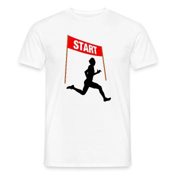 Runner Start – Race Day - Men's T-Shirt - white - Front - AI Model Male 178 dark (178cm)