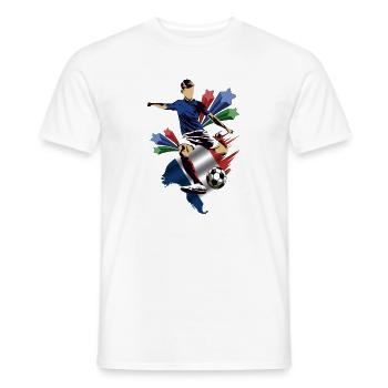 Francia - France - Flags - Men's T-Shirt - white - Front - AI Model Male 178 dark (178cm)