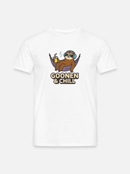 Goonen & Chill Sloth Lounge - Men's T-Shirt - white