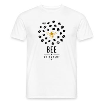 Golden bee on black - Men's T-Shirt - white - Front - AI Model Male 178 dark (178cm)