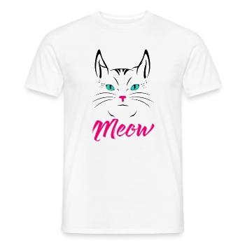 Süßes Katzenmiauen - Männer T-Shirt - Weiß - Vorne - AI Model Male 178 dark (178cm)