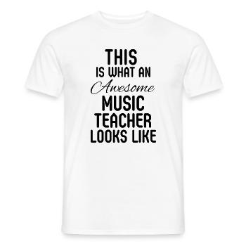 Musiklehrer-Wertschätzung Grundschulgeschenk - Männer T-Shirt - Weiß - Vorne - AI Model Male 178 dark (178cm)