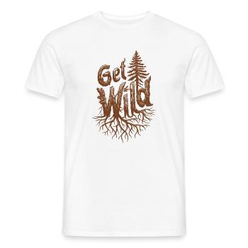 Outdoor Adventure - Get Wild - Men's T-Shirt - white - Front - AI Model Male 178 dark (178cm)