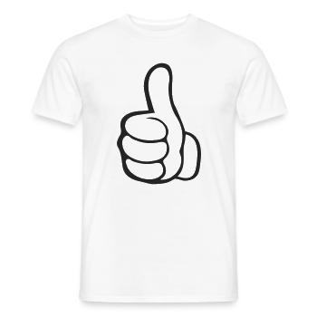 like hand - Men's T-Shirt - white - Front - AI Model Male 178 dark (178cm)
