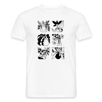 Flower vases - Men's T-Shirt - white - Front - AI Model Male 178 dark (178cm)