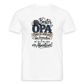 Bester Opa – Immer da, wenn wir ihn brauchen - Männer T-Shirt - Weiß - Vorne - AI Model Male 178 dark (178cm)