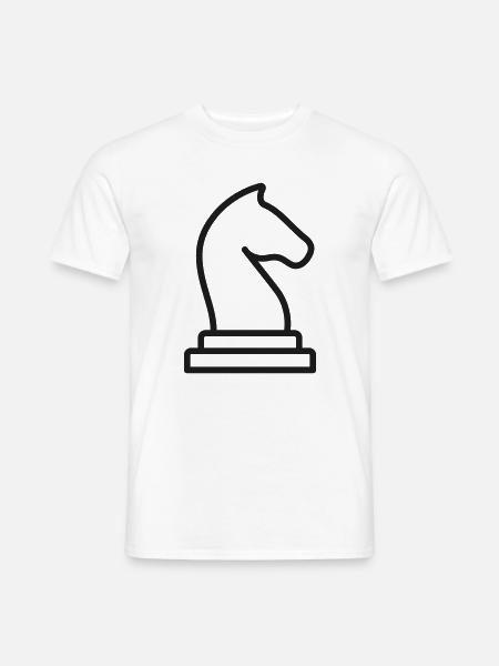 Symbol der Schachritterfigur - Männer T-Shirt - Weiß
