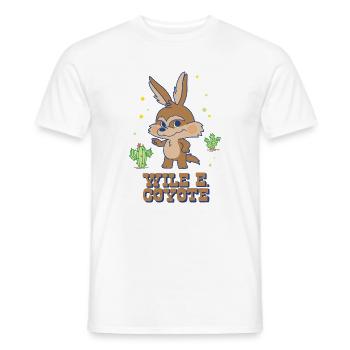 Looney Tunes X Gokko Wile E. Coyote - Männer T-Shirt - Weiß - Vorne - AI Model Male 178 dark (178cm)