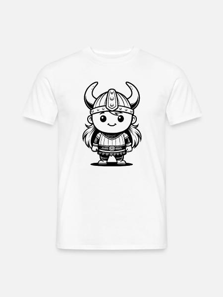 Niedlicher Wikinger - Männer T-Shirt - Weiß