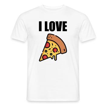 Pizza in Neonfarben - Männer T-Shirt - Weiß - Vorne - AI Model Male 178 dark (178cm)