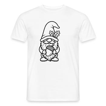 Herbst Wichtel Eichel Gnom Kinder T-Shirt - Männer T-Shirt - Weiß - Vorne - AI Model Male 178 dark (178cm)