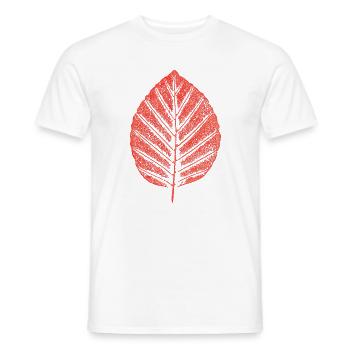 Buchenblatt / Blatt Rotbuche - Wald & Botanik - Männer T-Shirt - Weiß - Vorne - AI Model Male 178 dark (178cm)