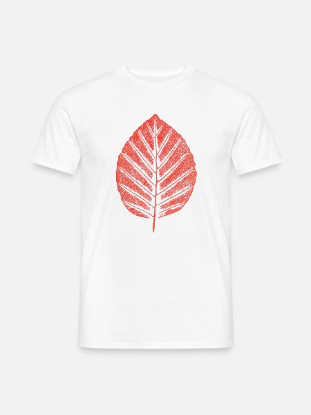 Buchenblatt / Blatt Rotbuche - Wald & Botanik - Männer T-Shirt - Weiß