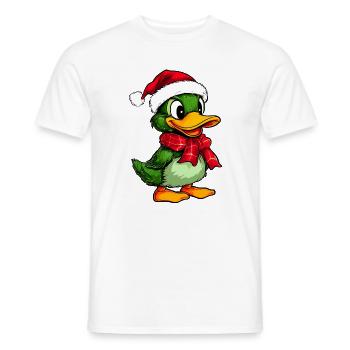 Weihnachten Entchen - Männer T-Shirt - Weiß - Vorne - AI Model Male 178 dark (178cm)