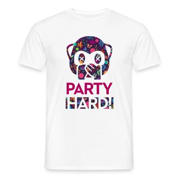 Party Hard! - Männer T-Shirt - Weiß - Vorne - AI Model Male 178 dark (178cm)