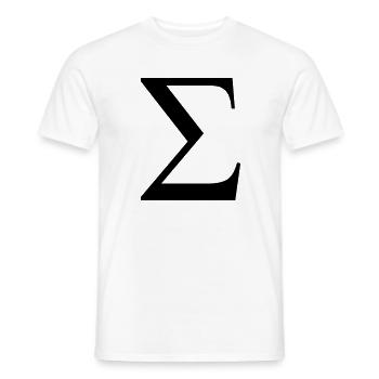 sigma greek - T-shirt homme - blanc - Devant - AI Model Male 178 dark (178cm)