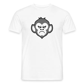 Grumpy Monkey - Männer T-Shirt - Weiß - Vorne - AI Model Male 178 dark (178cm)