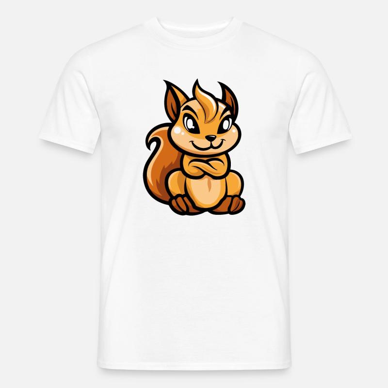 Eichhörnchen Comic - Männer T-Shirt - Weiß