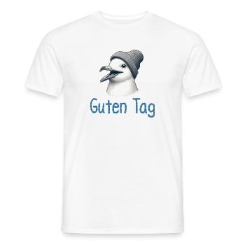 Guten Tag - Moin Möwe mit Beanie Mütze - Männer T-Shirt - Weiß - Vorne - AI Model Male 178 dark (178cm)