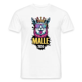 Malle 2024 Alpaga Party Holiday - T-shirt homme - blanc - Devant - AI Model Male 178 dark (178cm)