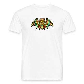 Regenbogenfledermaus Psychedelia - Männer T-Shirt - Weiß - Vorne - AI Model Male 178 dark (178cm)
