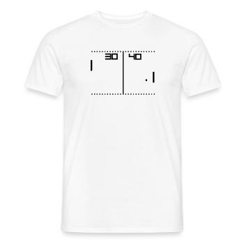 vintage tennis game - Men's T-Shirt - white - Front - AI Model Male 178 dark (178cm)