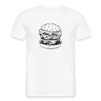 Burger - Männer T-Shirt - Weiß - Vorne - AI Model Male 178 dark (178cm)