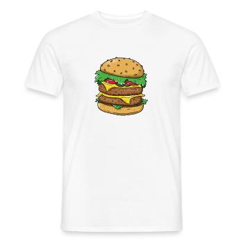Burger - Männer T-Shirt - Weiß - Vorne - AI Model Male 178 dark (178cm)