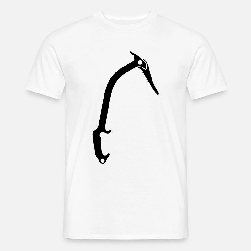 Kletterausrüstung eispickel - Männer T-Shirt - Weiß