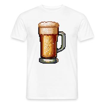 Beer Mug Pixel Beer - Men's T-Shirt - white - Front - AI Model Male 178 dark (178cm)