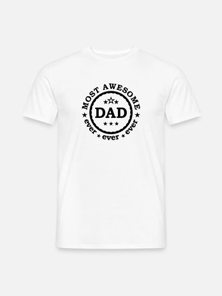 Most awesome dad ever - best father of the world - Men's T-Shirt - white