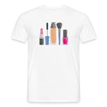 Beauty Make-Up - Männer T-Shirt - Weiß - Vorne - AI Model Male 178 dark (178cm)