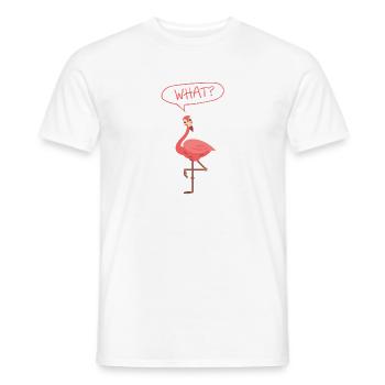 Pink Flamingo What? Frau Mädchen Girl Geschenk - Männer T-Shirt - Weiß - Vorne - AI Model Male 178 dark (178cm)
