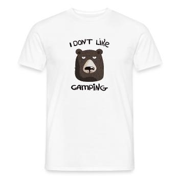 Je n'aime pas le camping! Cadeau animal ours - T-shirt homme - blanc - Devant - AI Model Male 178 dark (178cm)