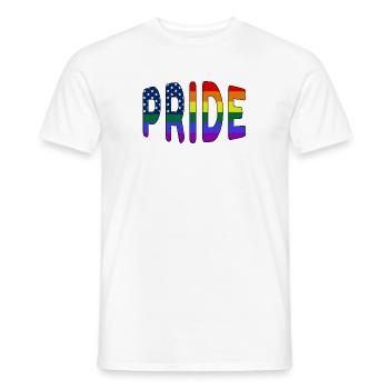 Pride-Logo Rainbow Pride USA - Männer T-Shirt - Weiß - Vorne - AI Model Male 178 dark (178cm)