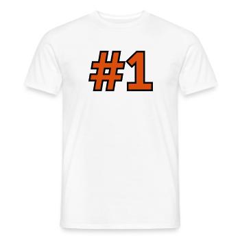 Nombre de Sport 1 Une - T-shirt homme - blanc - Devant - AI Model Male 178 dark (178cm)
