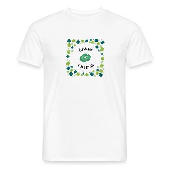 Kiss me I'm Irish - Männer T-Shirt - Weiß - Vorne - AI Model Male 178 dark (178cm)