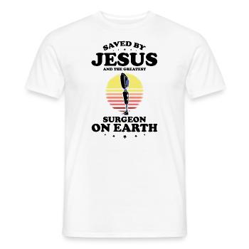 Beinprothesendesign und Beinprothesen - Männer T-Shirt - Weiß - Vorne - AI Model Male 178 dark (178cm)