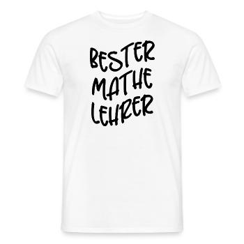 BESTER MATHELEHRER - MATHEMATIK - MATHEMATIKLEHRER - Männer T-Shirt - Weiß - Vorne - AI Model Male 178 dark (178cm)