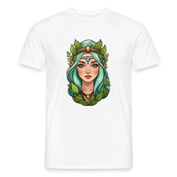 Druid Druid Fantasy Illustration - Men's T-Shirt - white - Front - AI Model Male 178 dark (178cm)
