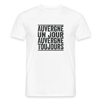 auvergnat un jour auvergnat toujours - T-shirt homme - blanc - Devant - AI Model Male 178 dark (178cm)