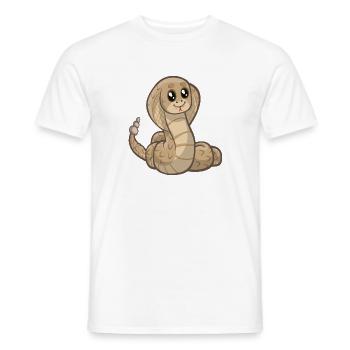 schlange cobra snake serpent viper queue1 - Männer T-Shirt - Weiß - Vorne - AI Model Male 178 dark (178cm)