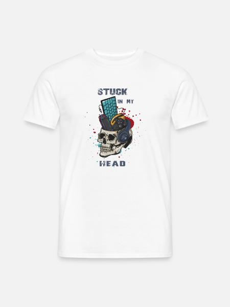 Content of my head - gambling - gamers - Men's T-Shirt - white