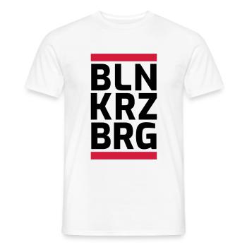 Berlin Kreuzberg Logo Design rot/weis - Männer T-Shirt - Weiß - Vorne - AI Model Male 178 dark (178cm)