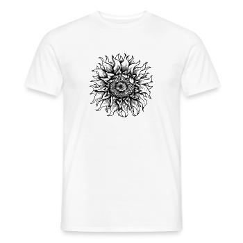 Sunflower black - Men's T-Shirt - white - Front - AI Model Male 178 dark (178cm)