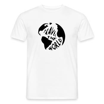 Voyage voyage mondial - T-shirt homme - blanc - Devant - AI Model Male 178 dark (178cm)